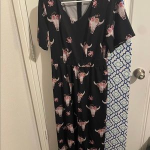Floral Cowhead Dress